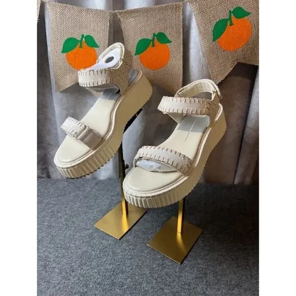 Dolce Vita Debra Ivory Suede Women’s Sandals size 8.5 Comfortable! NWB - Picture 2 of 8